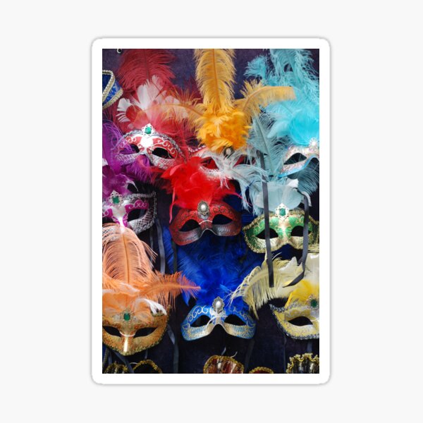 Venetian Carnival Masks Sticker for Sale by jojobob