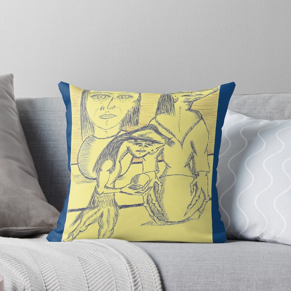 Item preview, Throw Pillow designed and sold by wormink.