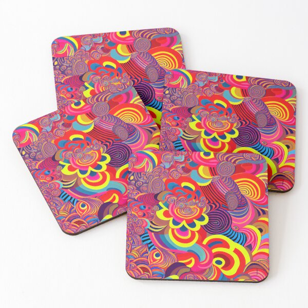 Artikelvorschau, Bright Vivid Colorful Pop Culture Abstract Pattern Digital Painting entworfen und verkauft von CodeAndColors.