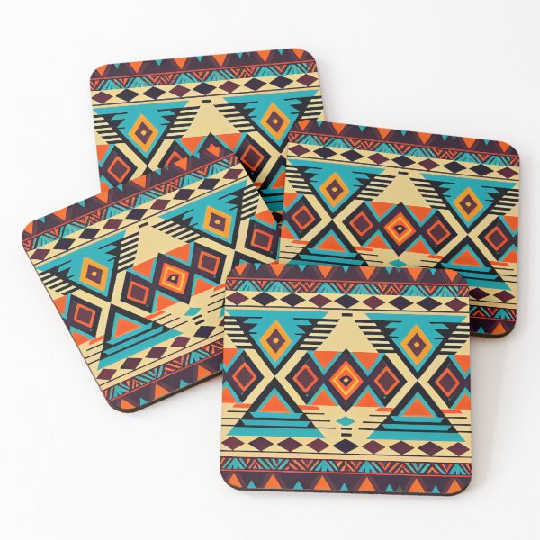 Artikelvorschau, Vintage Native Tribal Theme Pattern Print Digital Painting entworfen und verkauft von CodeAndColors.