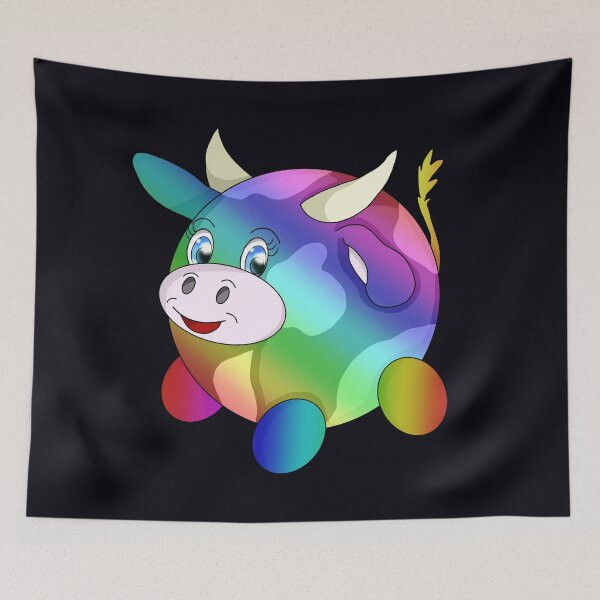 Item preview, rainbow pride cow designed and sold by BeingNow.