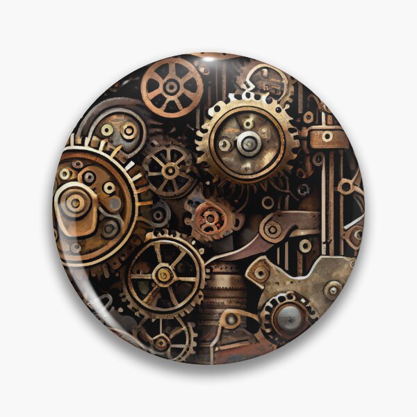 Artikelvorschau, Detailed Gold and Brass Steampunk Theme Design Digital Painting entworfen und verkauft von CodeAndColors.