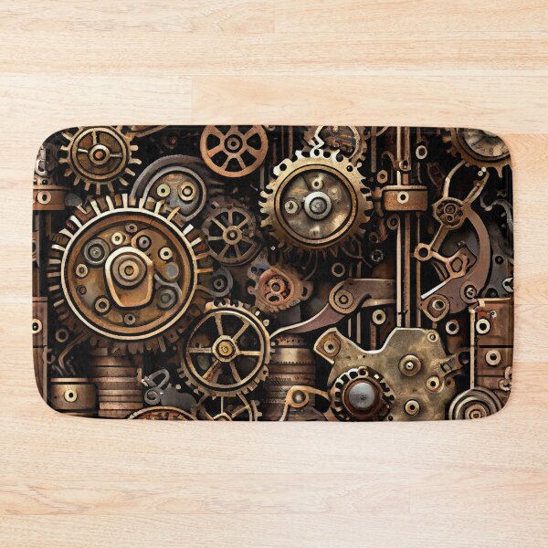 Artikelvorschau, Detailed Gold and Brass Steampunk Theme Design Digital Painting entworfen und verkauft von CodeAndColors.