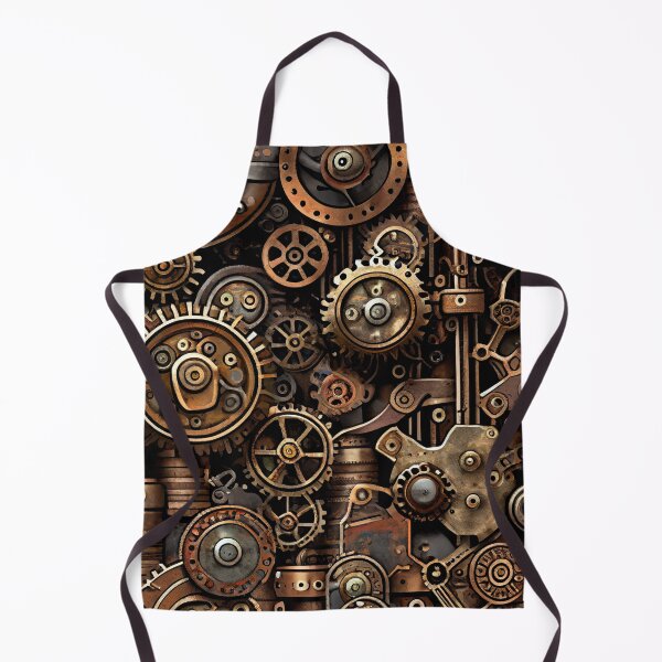 Aperçu de l'œuvre Detailed Gold and Brass Steampunk Theme Design Digital Painting créée et vendue par CodeAndColors.