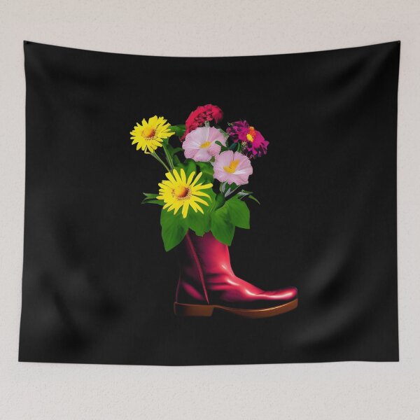 Item preview, Flowers growing from boot designed and sold by The Love Quill.