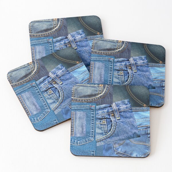 Item preview, Photograph of Patchwork of Blue Jeans ONLY - Not Real designed and sold by Cowboy Folly.
