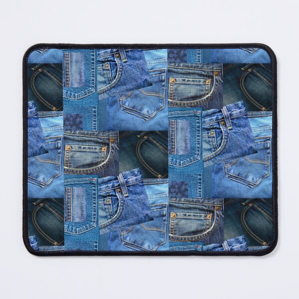 Item preview, Photograph of Patchwork of Blue Jeans ONLY - Not Real designed and sold by Cowboy Folly.