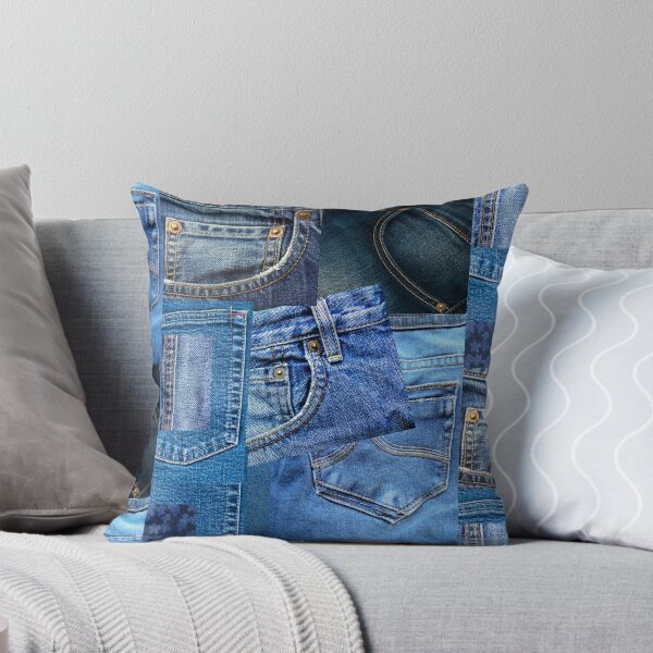 Item preview, Photograph of Patchwork of Blue Jeans ONLY - Not Real designed and sold by Cowboy Folly.