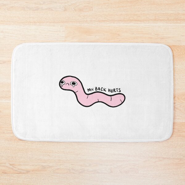 Item preview, my back hurts | pink worm designed and sold by iristocat.