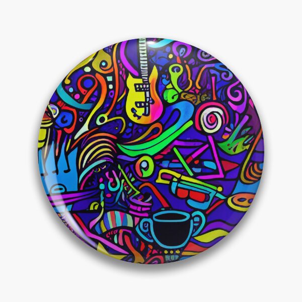 Artikelvorschau, Vibrant Colorful Abstract Pop Culture Music Design Digital Painting entworfen und verkauft von CodeAndColors.