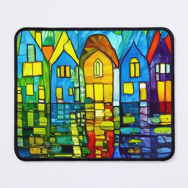 Item preview, Houses made from stained glass windows designed and sold by Andy Miles.