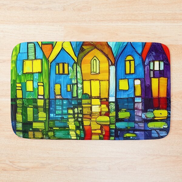Item preview, Houses made from stained glass windows designed and sold by Andy Miles.