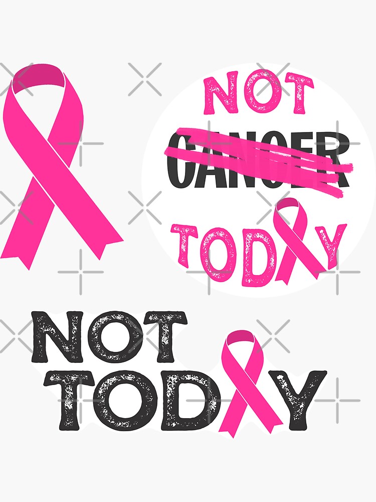 Thumbnail 3 of 3, Sticker, not today cancer (sticker sheet) x3 designed and sold by mystudiocreate.