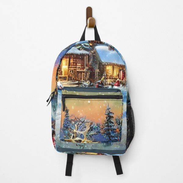 Item preview, Christmas Cabin in the Mountains, Cabin Art Work, Cabin Wall ART, Cabin Gifts, Christmas Scene designed and sold by happiness1000.