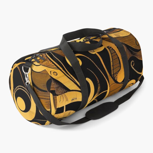 Artikelvorschau, Elegant Designer Abstract Music Gold Pattern Print Digital Painting entworfen und verkauft von CodeAndColors.
