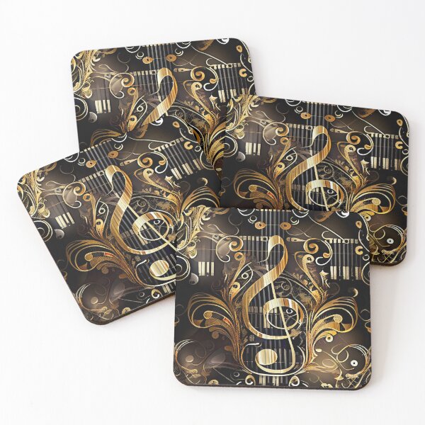 Artikelvorschau, Elegant Designer Musical Note Music Pattern Digital Painting entworfen und verkauft von CodeAndColors.