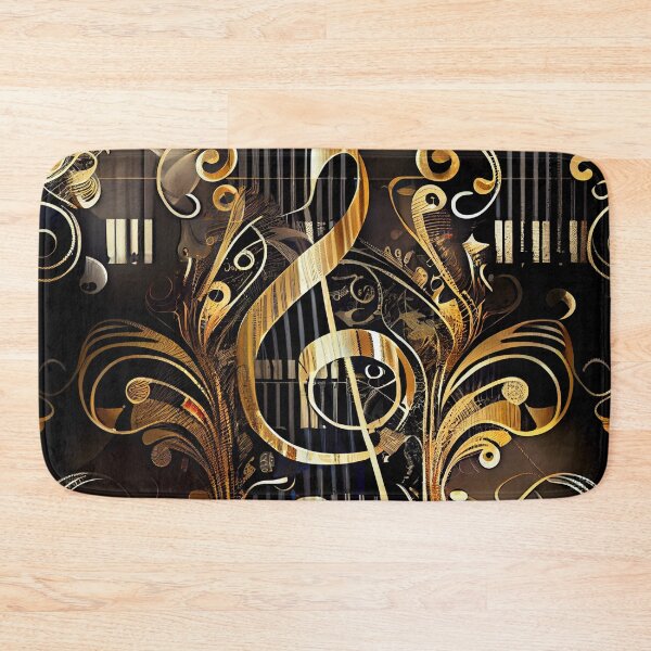 Aperçu de l'œuvre Elegant Designer Musical Note Music Pattern Digital Painting créée et vendue par CodeAndColors.