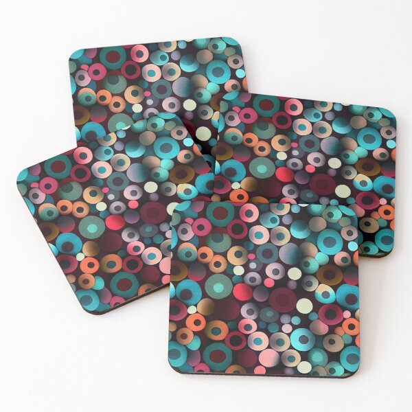 Artikelvorschau, Cool Abstract Polka Dot Circle Geometric Pattern Digital Painting entworfen und verkauft von CodeAndColors.