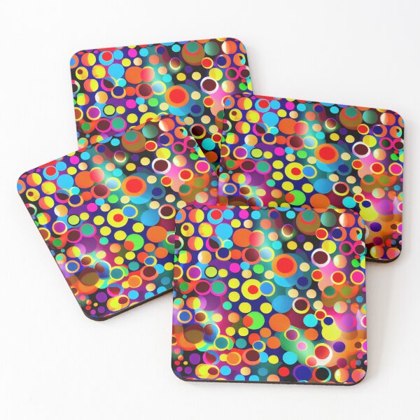 Artikelvorschau, Bright Vibrant Colorful Geometric Dot Pattern Design Digital Painting entworfen und verkauft von CodeAndColors.