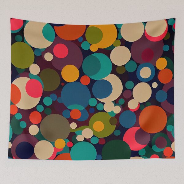Artikelvorschau, Vintage Polka Dot Style Geometric Pattern Digital Painting entworfen und verkauft von CodeAndColors.