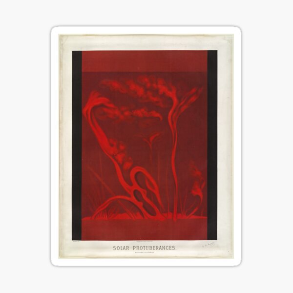 Item preview, Astronomical Illustrations of Solar Protuberances Space Phenomenon by Étienne Léopold Trouvelot designed and sold by AesthetesLegacy.