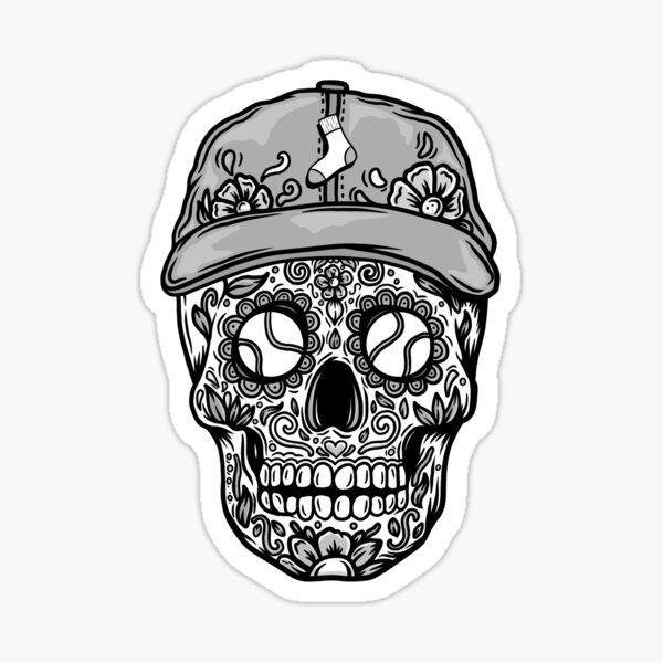 Sugar Skull Chicago Baseball Sticker for Sale by shanconart