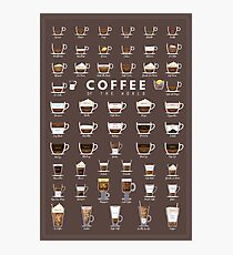 Coffe Chart Photographic Print