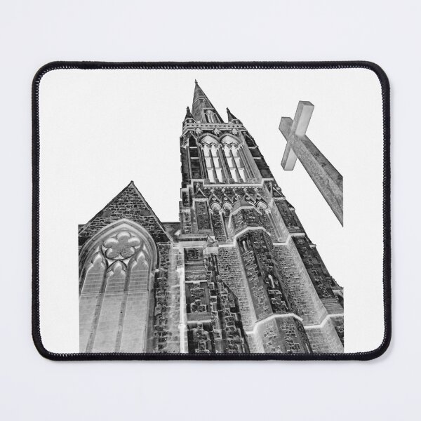 Item preview, Church And Cross (in black and white) designed and sold by JoyPhotoArt.
