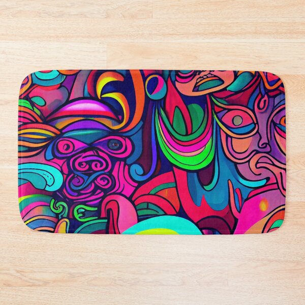 Artikelvorschau, Bright Vibrant Colorful Abstract Pop Art Pattern Digital Painting entworfen und verkauft von CodeAndColors.