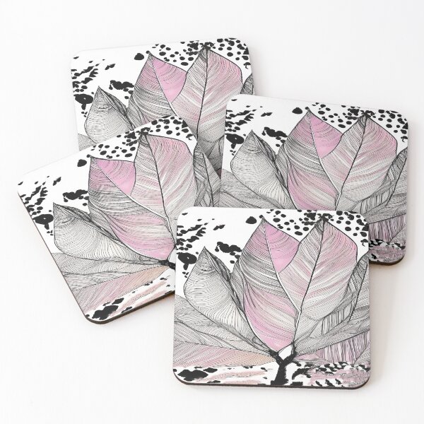 Item preview, Leaves of a Tree Pink Feathered Illustration Design designed and sold by deniselynnimage.