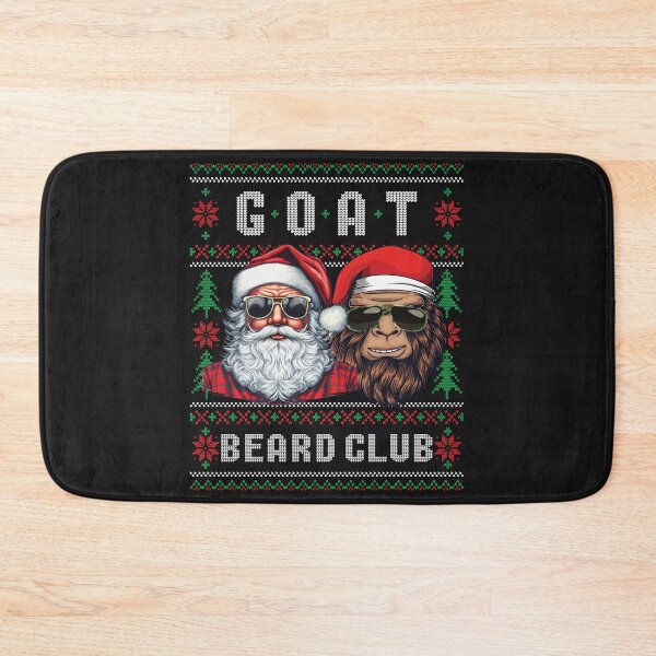 Item preview, Funny Ugly Christmas Sweater Santa & Sasquatch GOAT Beard Club designed and sold by FlutteringWings.