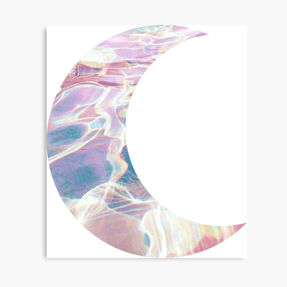 pastel ocean crescent moon photographic print by aterkaderk redbubble