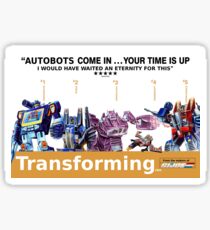 Transformers "Trainspotting" Decepticons film poster Sticker