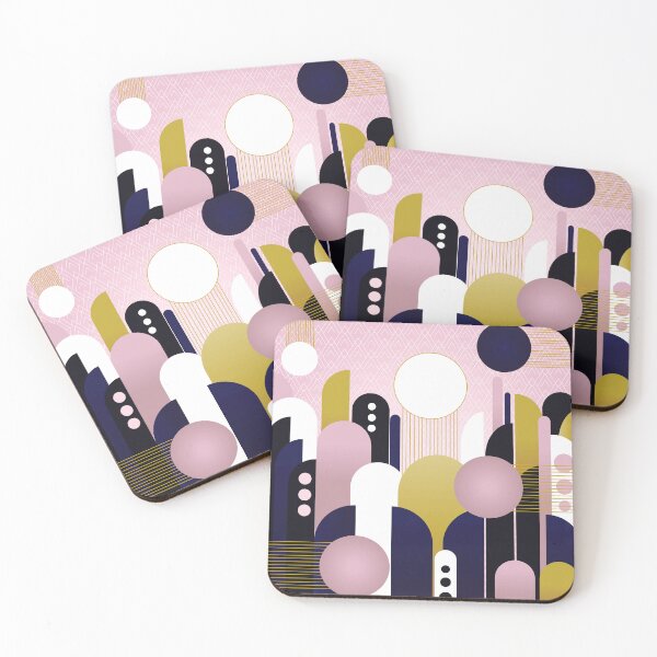 Item preview, Candy Cotton Sunset-Art Deco designed and sold by liveinpaper.