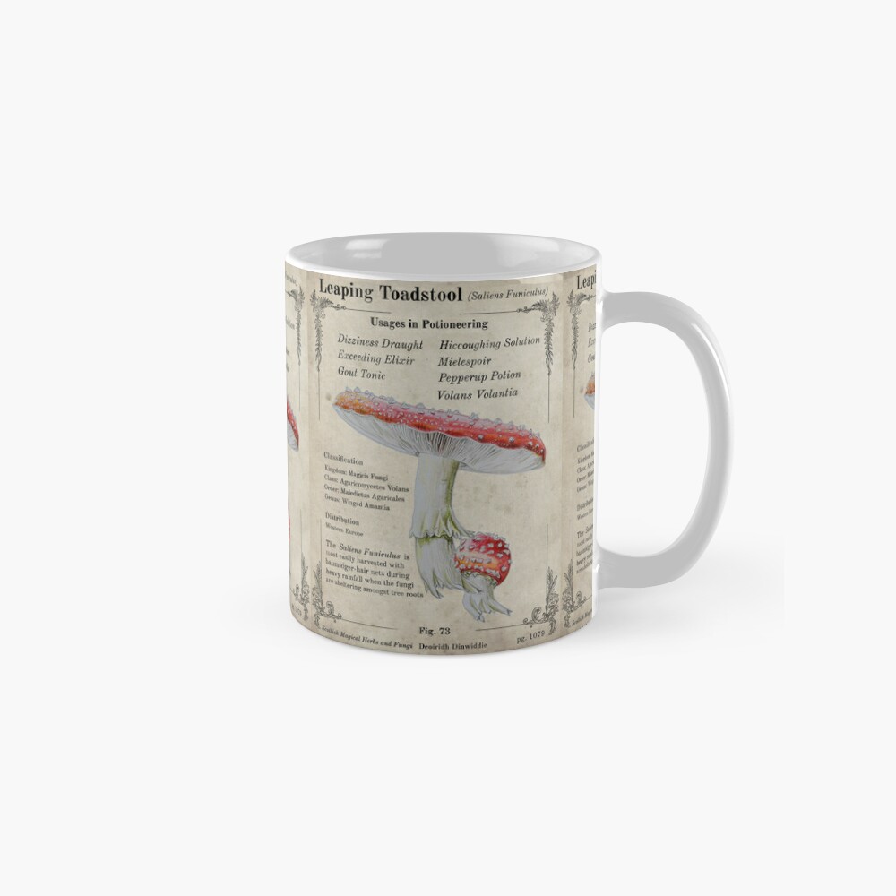 Magic Winged Frog with Toadstools Ceramic Mug