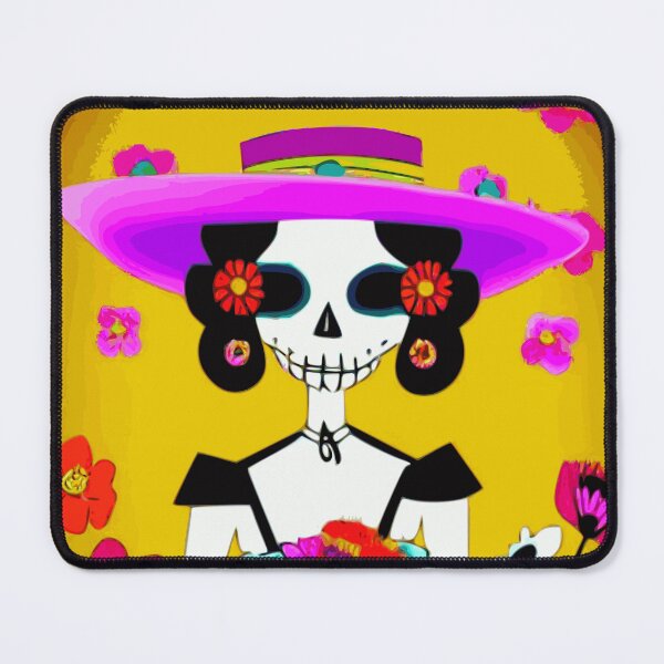 Item preview, Happy Catrina with Flowers designed and sold by BrightMint.