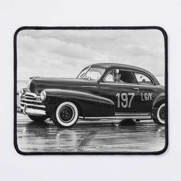 Item preview, Black and White Vintage Hot Rod Association at Pendine Sands Beach Race. Car 197 in 2017 designed and sold by stevehuggett.