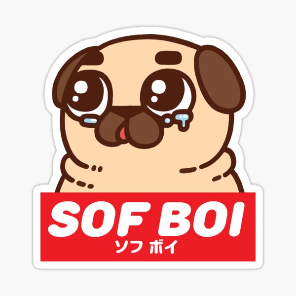 Vista previa del artículo con la obra «Sof Boi Puglie», diseñado y vendido por Puglie Pug.