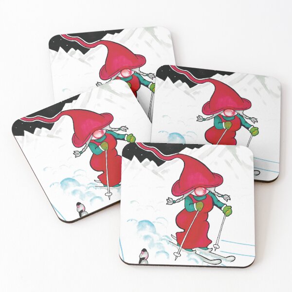 Item preview, Female Christmas Gnome Skiiing designed and sold by JulieSpriddle.