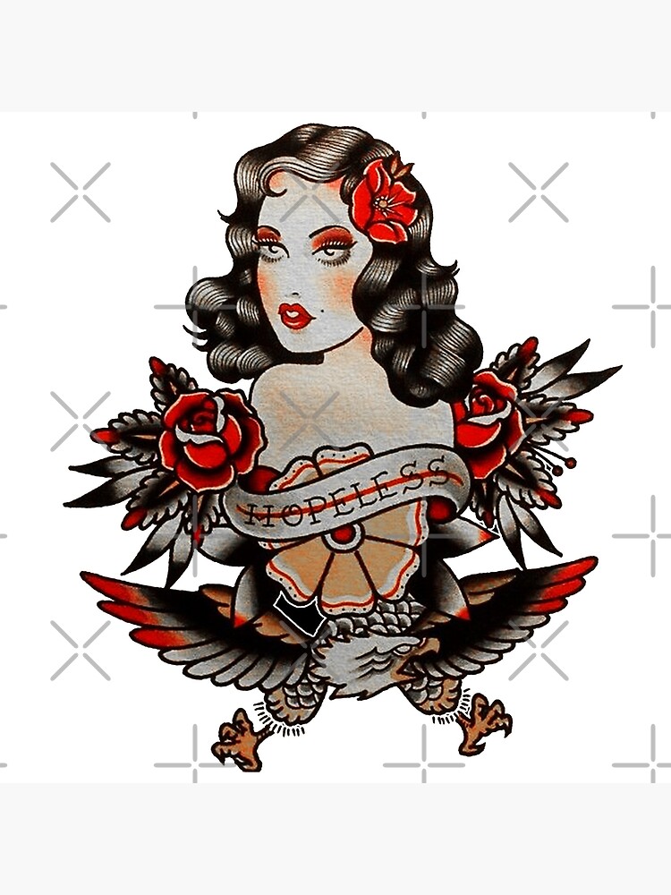 Lady Head Eagle - Woman Tattoos - Last Sparrow Tattoo