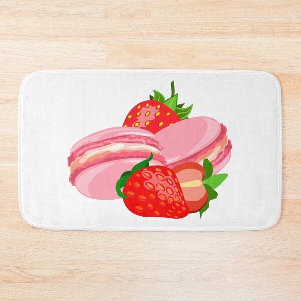 Item preview, macarons french pastries and strawberries designed and sold by Zhanna Lenivaya.