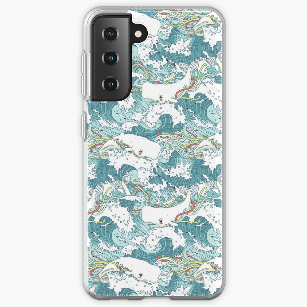 Whales and Waves Pattern Samsung Galaxy Phone Case