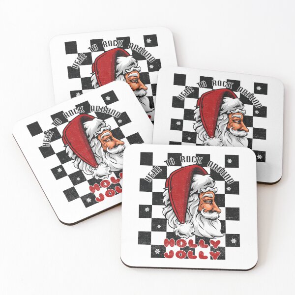 Item preview, Here to rock around ,Retro Santa,Holly jolly Christmas designed and sold by InnaMGraphic.
