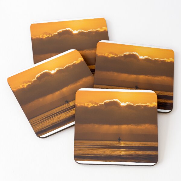 Item preview, Sunset surfer at Cefn Sidan beach, Pembrey  in Wales UK designed and sold by stevehuggett.