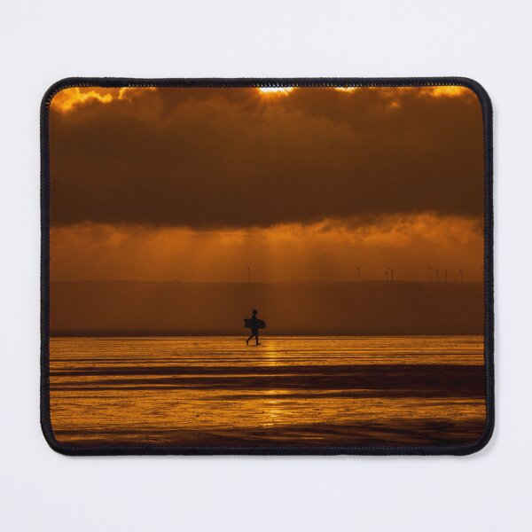 Item preview, Sunset surfer at Cefn Sidan beach, Pembrey  in Wales UK designed and sold by stevehuggett.