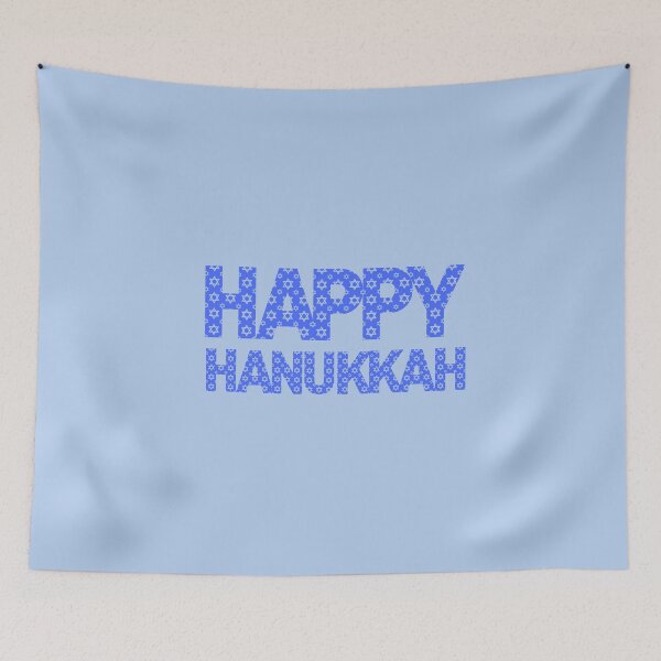 Item preview, Happy Hanukkah blue and white design designed and sold by NJGDesigns.
