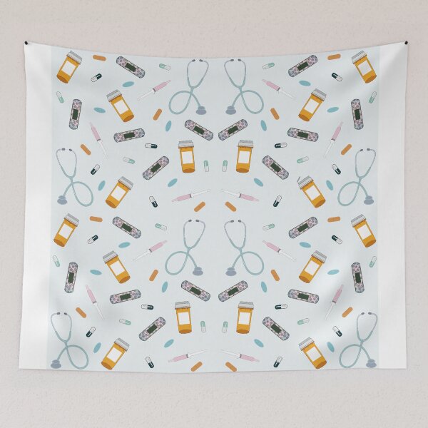 Item preview, Medical pattern - blue designed and sold by Death-byart.