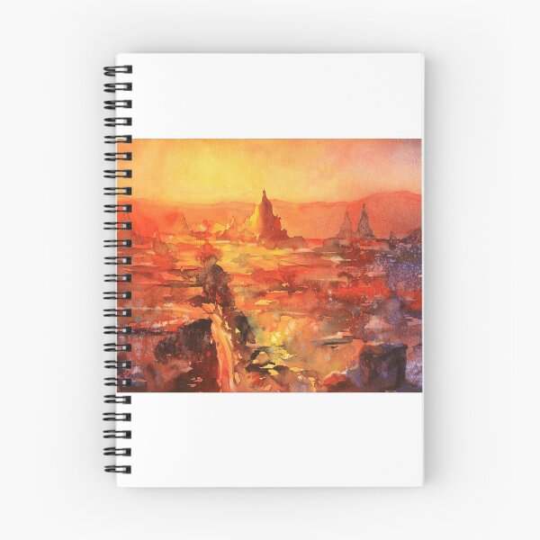 Item preview, Watercolor painting of ruined pagodas- Bagan, Myanmar (Burma) designed and sold by rfoxphoto.