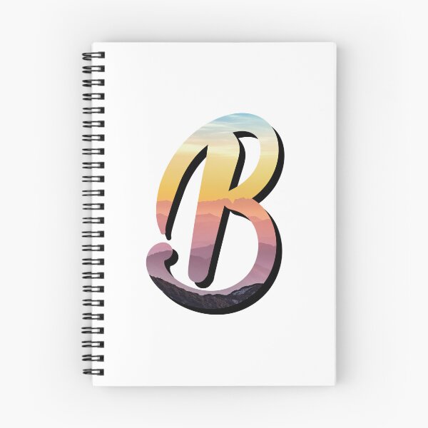 Artikelvorschau, Buchstabe B Monogramm Initiale Rosa Sonnenuntergang Variante entworfen und verkauft von quirkycounselor.