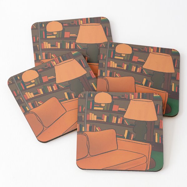 Item preview, Cozy Vibes - Warm Toned living Room & Bookcases designed and sold by Colzo Art.
